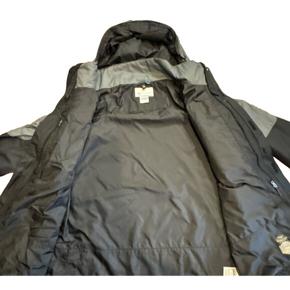 Columbia Jacket Size Large XL Black Red Gray Nylon Waterproof Interchange Shell - Picture 6 of 8